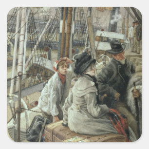 James Tissot   Water, c.1881-2 Vierkante Sticker