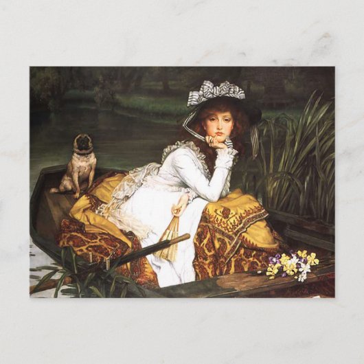 James Tissot Young Lady in a Boat Briefkaart (Voorkant)