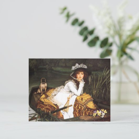 James Tissot Young Lady in a Boat-uitnodigingen Kaart (Staand voorkant)