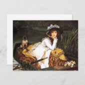James Tissot Young Lady in a Boat-uitnodigingen Kaart (Voorkant / Achterkant)