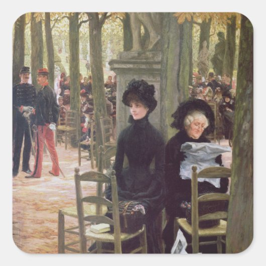 James Tissot | Zonder dowry, 1883-5 Vierkante Sticker (Voorkant)
