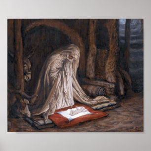 James Tissot's "De geboorte van onze Heer Jezus Ch Poster