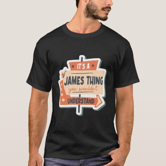 James Verjaardag Funny Naam Gezegde James T-shirt (Voorkant)