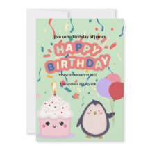 James verjaardag uitnodigingskaart