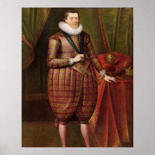 James VI van Schotland en I van Engeland (1566-162 Poster