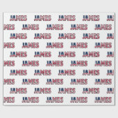 James Vorname Name USA US Geschenkpapier Papier (Vlak)