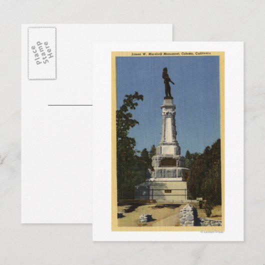 James W. Marshall Monument Uitzicht # 2 Briefkaart (Voorkant / Achterkant)