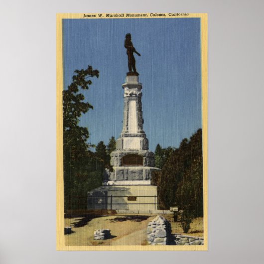 James W. Marshall Monument Uitzicht # 2 Poster (Voorkant)