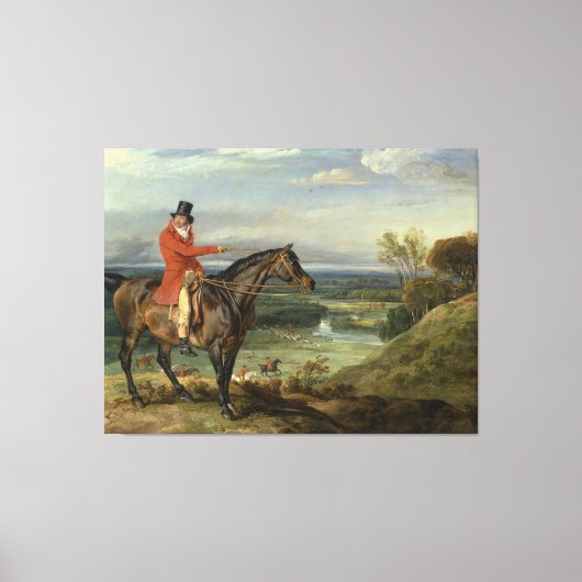 James Ward Hunting op Staffordshire Paardenschilde Canvas Afdruk (Voorkant)