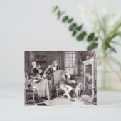 James Watt speelt met Steam Briefkaart (Staand voorkant)