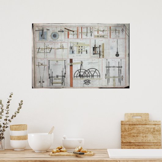 James Watt Steam Engine Poster (Keuken)