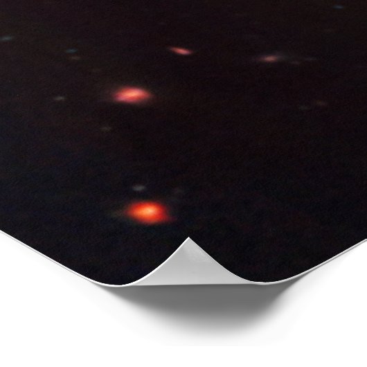 James Webb Cartwheel Galaxy (NIRCam en MIRI) Poster (Hoek)