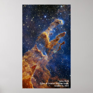James Webb Pillars of Creation Nebula NIRCam Afbee Poster
