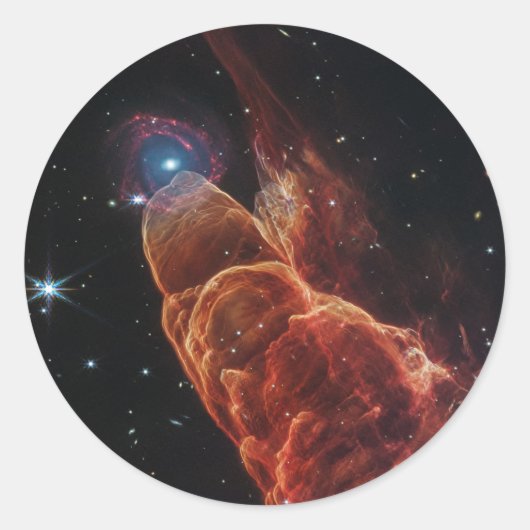 James Webb-ruimtetelescoop Cosmic Tornado Ronde Sticker (Voorkant)
