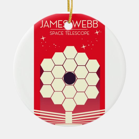 james webb ruimtetelescoop, keramisch ornament (Voorkant)