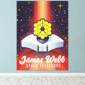 James Webb Space Telescoop. Canvas Afdruk (Insitu (Houten vloer))