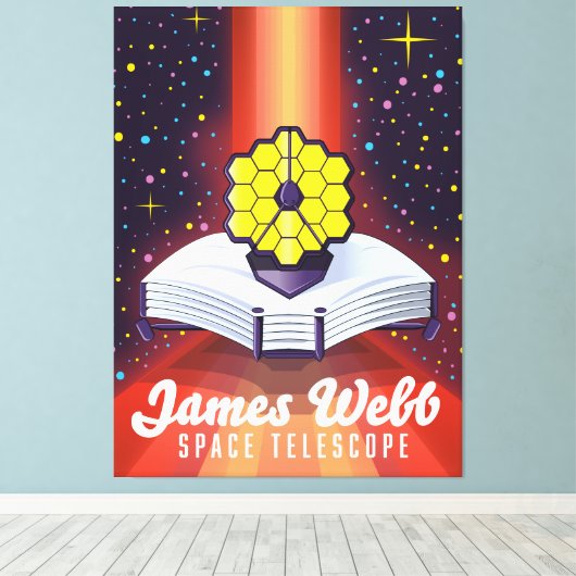 James Webb Space Telescope. Canvas Afdruk (Insitu (Houten vloer))