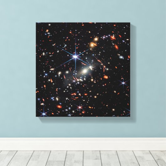 James Webb Space Telescope First Deep Field Canvas Afdruk (Insitu (Houten vloer))