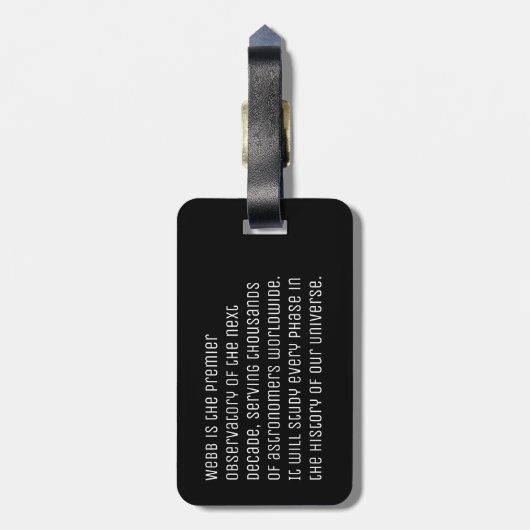 James Webb Space Telescope Golden Mirror (JWST) Bagagelabel (Achterkant verticaal)