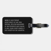 James Webb Space Telescope Golden Mirror (JWST) Bagagelabel (Achterkant horizontaal)