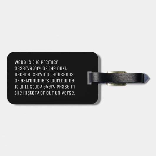 James Webb Space Telescope Golden Mirror (JWST) Bagagelabel (Achterkant horizontaal)