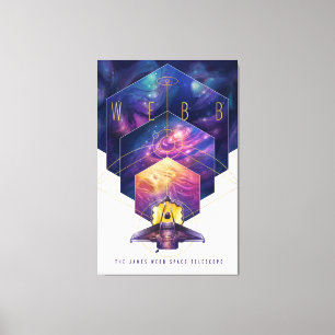 James Webb Space Telescope Illustratie Kunst Canvas Afdruk