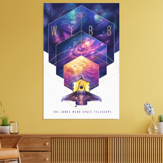 James Webb Space Telescope Illustratie Kunst Canvas Afdruk (Insitu (Woonkamer))