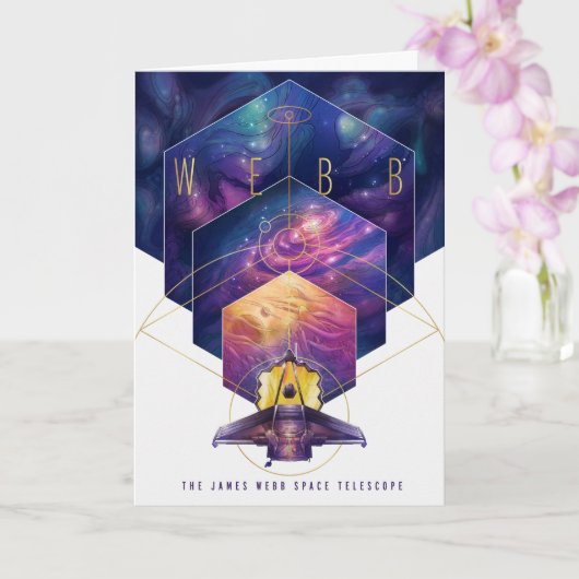 James Webb Space Telescope Illustratie Kunst Kaart (Orchidee)