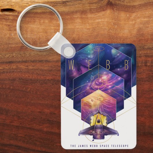 James Webb Space Telescope Illustratie Kunst Sleutelhanger (Voorkant)