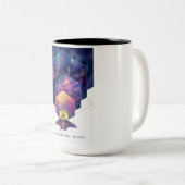 James Webb Space Telescope Illustratie Kunst Tweekleurige Koffiemok (Voorkant rechts)