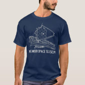 James Webb Space Telescope JWST-blauwdruk T-shirt (Voorkant)