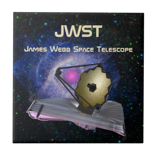 James Webb Space Telescope JWST Ceramic Tile Tegeltje (Voorkant)