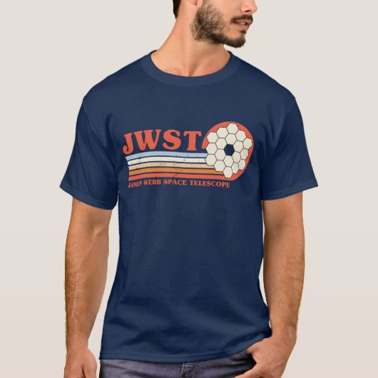 James Webb Space Telescope JWST Retro T-shirt (Voorkant)