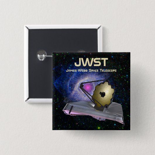 James Webb Space Telescope JWST Vierkante Button 5,1 Cm (Voorkant /achterkant)