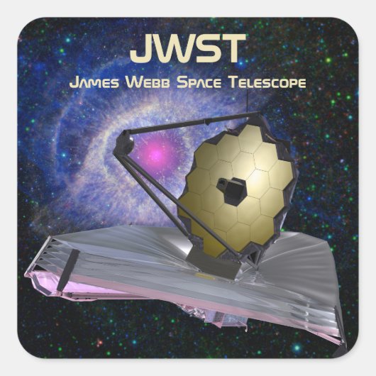 James Webb Space Telescope JWST Vierkante Sticker (Voorkant)