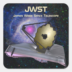 James Webb Space Telescope JWST Vierkante Sticker
