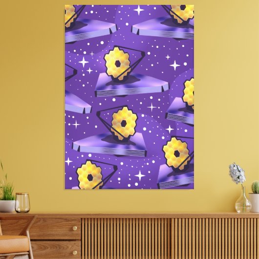 James Webb Space Telescope patroon Canvas Afdruk (Insitu (Woonkamer))