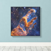 James Webb Space Telescope Pilaren der Schepping Canvas Afdruk (Insitu (Houten vloer))