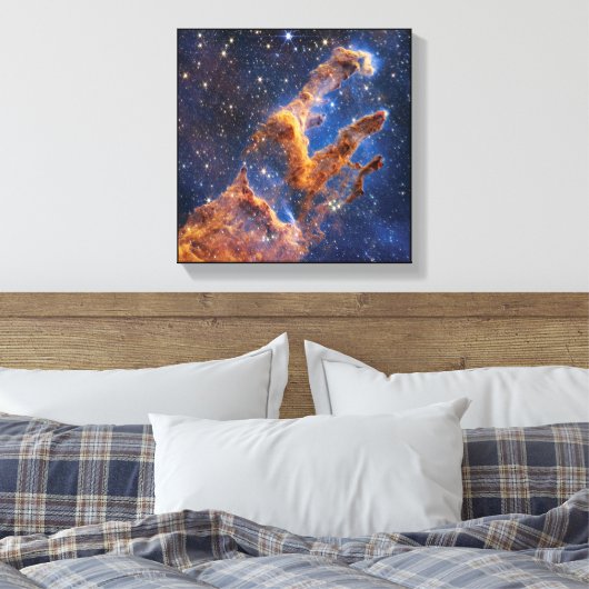 James Webb Space Telescope Pillars of Creation Canvas Afdruk (Insitu (Slaapkamer))