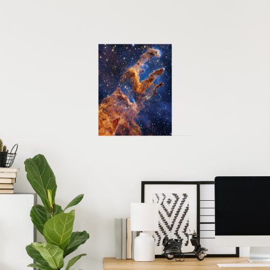 James Webb Space Telescope Pillars of Creation Poster (Thuiskantoor)