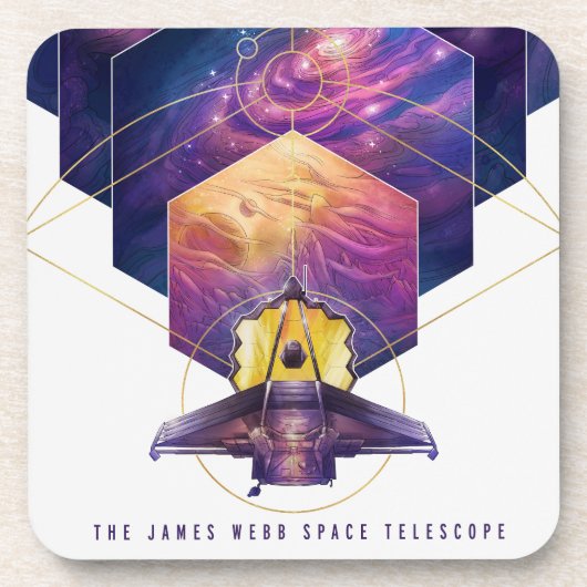 James Webb Space Telescope Poster. Bier Onderzetter (Voorkant)