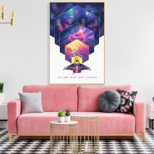 James Webb Space Telescope Poster. Canvas Afdruk (Insitu (Woonkamer))