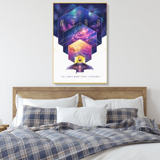 James Webb Space Telescope Poster. Canvas Afdruk (Insitu (Slaapkamer))