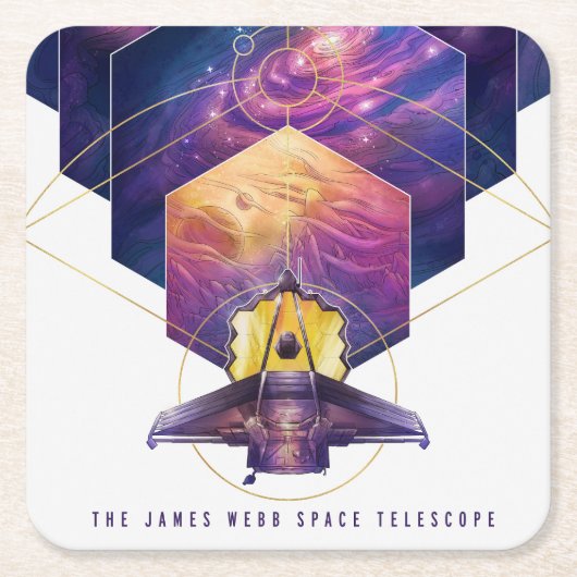 James Webb Space Telescope Poster. Kartonnen Onderzetters (Voorkant)