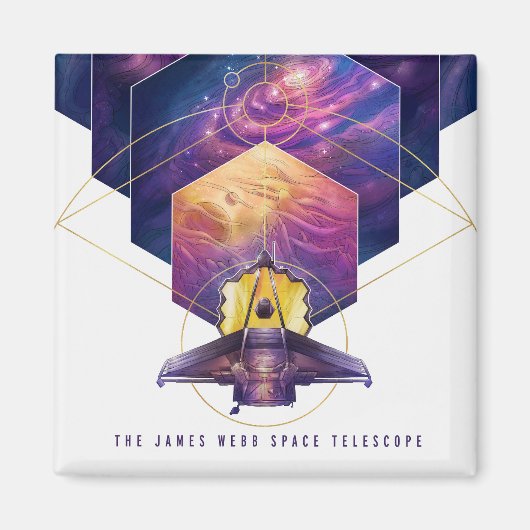 James Webb Space Telescope Poster. Magneet (Voorkant)