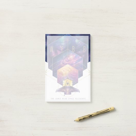 James Webb Space Telescope Poster. Post-it® Notes (Op bureau)