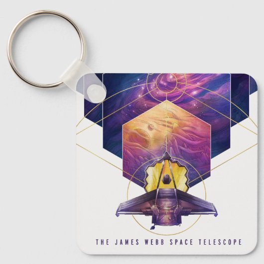 James Webb Space Telescope Poster. Sleutelhanger (Voorkant)