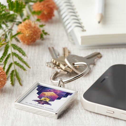 James Webb Space Telescope Poster. Sleutelhanger (Zijkant)