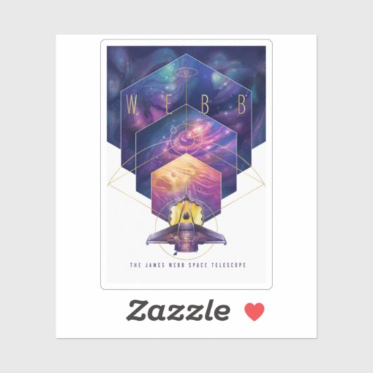 James Webb Space Telescope Poster. Sticker (Vel)