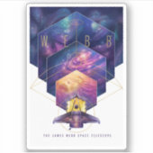 James Webb Space Telescope Poster. Sticker (Voorkant)
